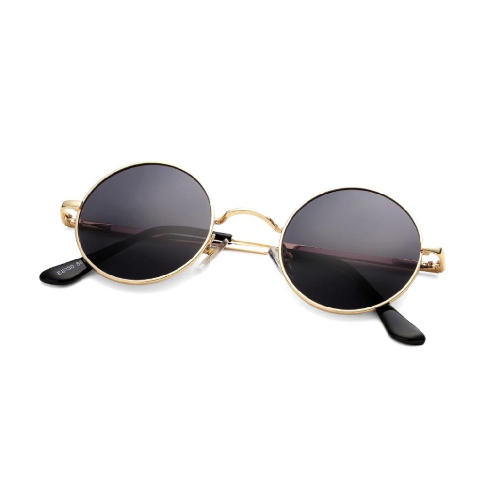 NWT Small Round Gold Frame Polarized Retro Sunglasses UV400